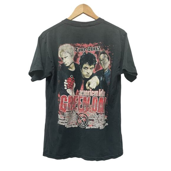 VTG Green‎ Day Shirt American Idiot Concert Tour 2005 M Punk Rock 2000s Music - Picture 1 of 7